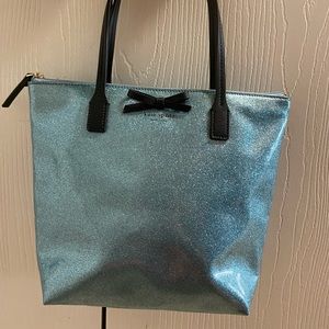 Kate Spade Mavis Street Jeralyn Blue sparkle purse.